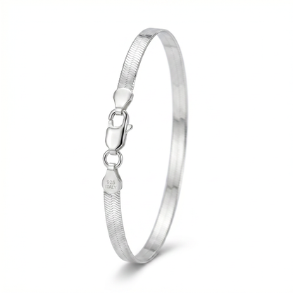 Tribeca Silver Herringbone Bracelet