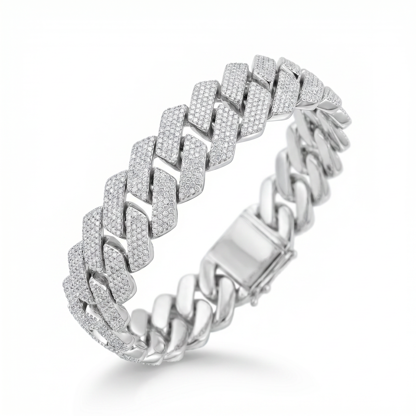 Tribeca Ice Cuban – Pavé Moissanite Bracelet