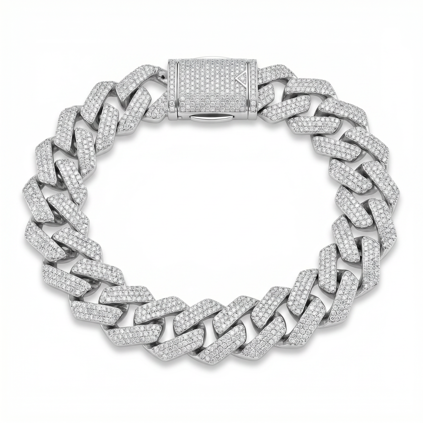 Tribeca Ice Cuban – Pavé Moissanite Bracelet