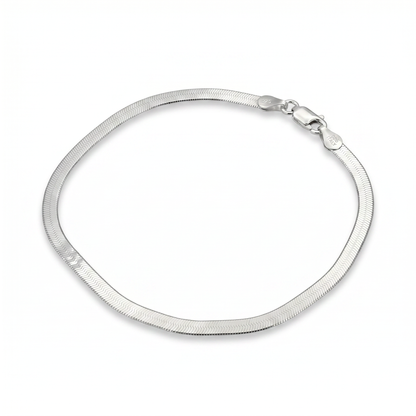 Tribeca Silver Herringbone Bracelet