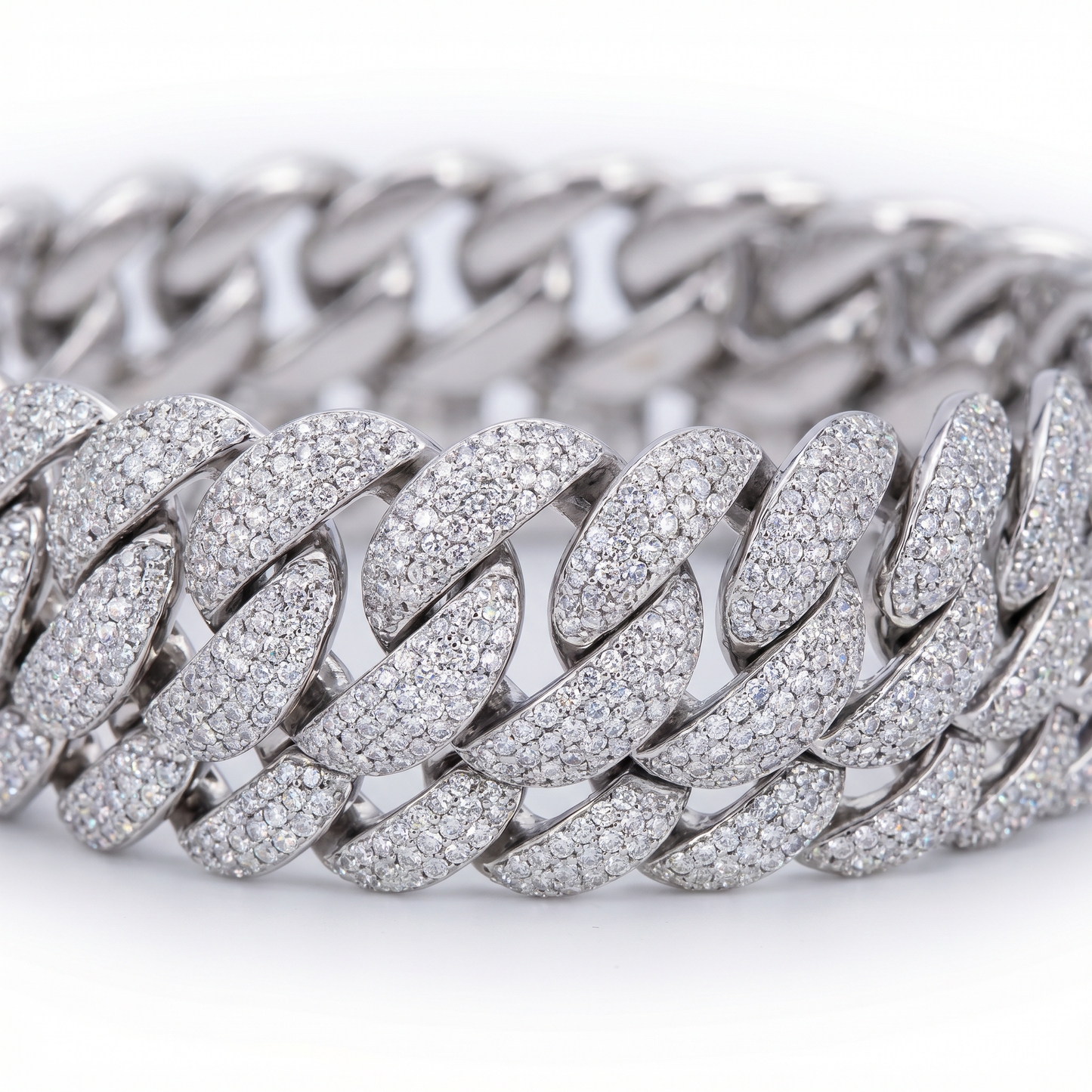 Tribeca Ice Cuban – Pavé Moissanite Necklace