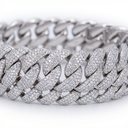 Tribeca Ice Cuban – Pavé Moissanite Necklace
