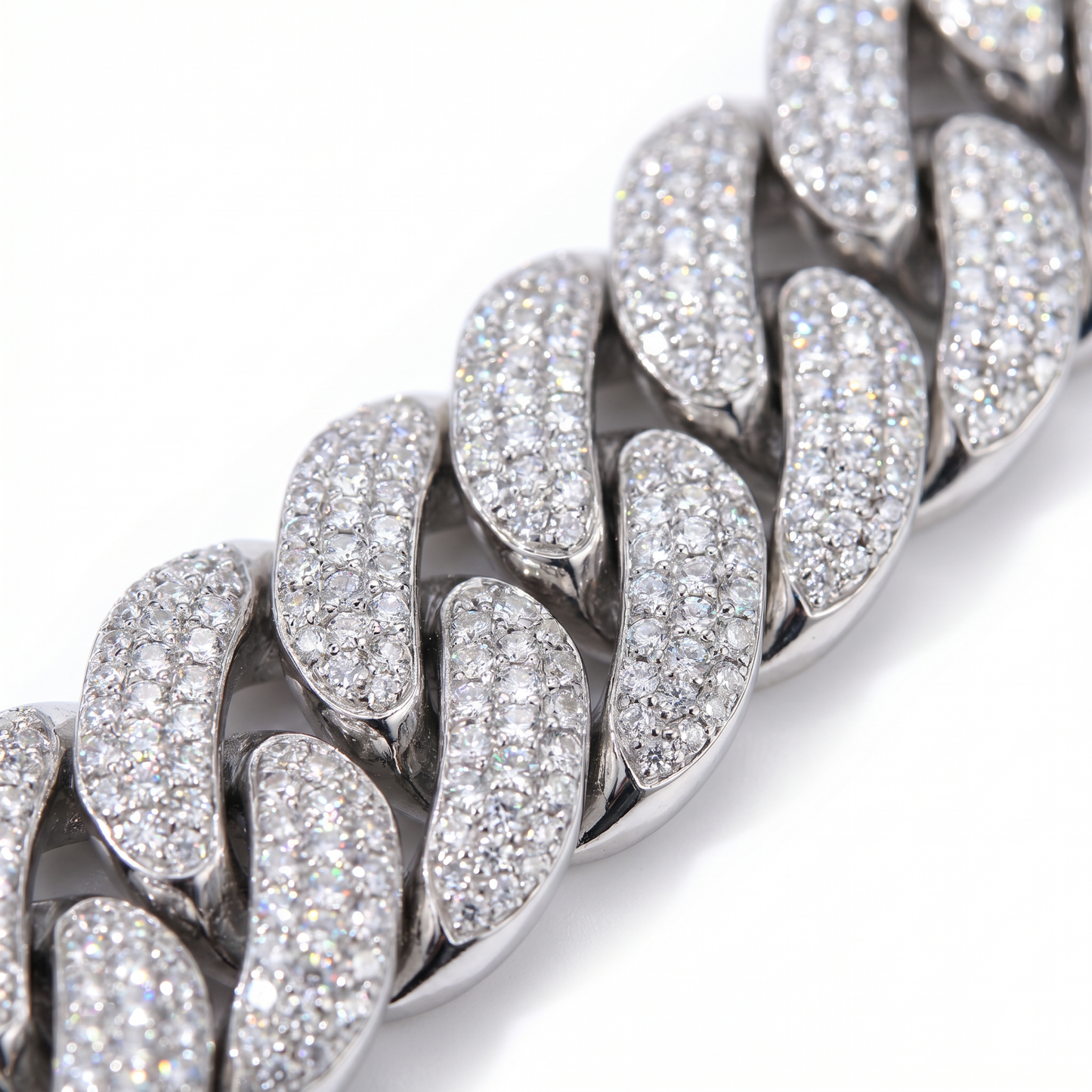 Tribeca Ice Cuban – Pavé Moissanite Necklace