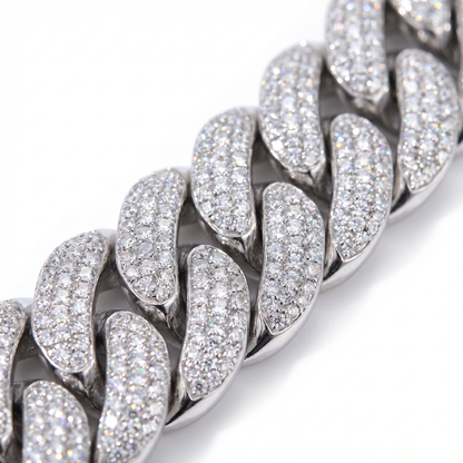 Tribeca Ice Cuban – Pavé Moissanite Necklace