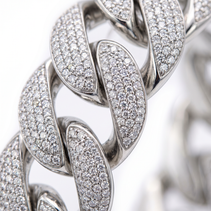 Tribeca Ice Cuban – Pavé Moissanite Necklace