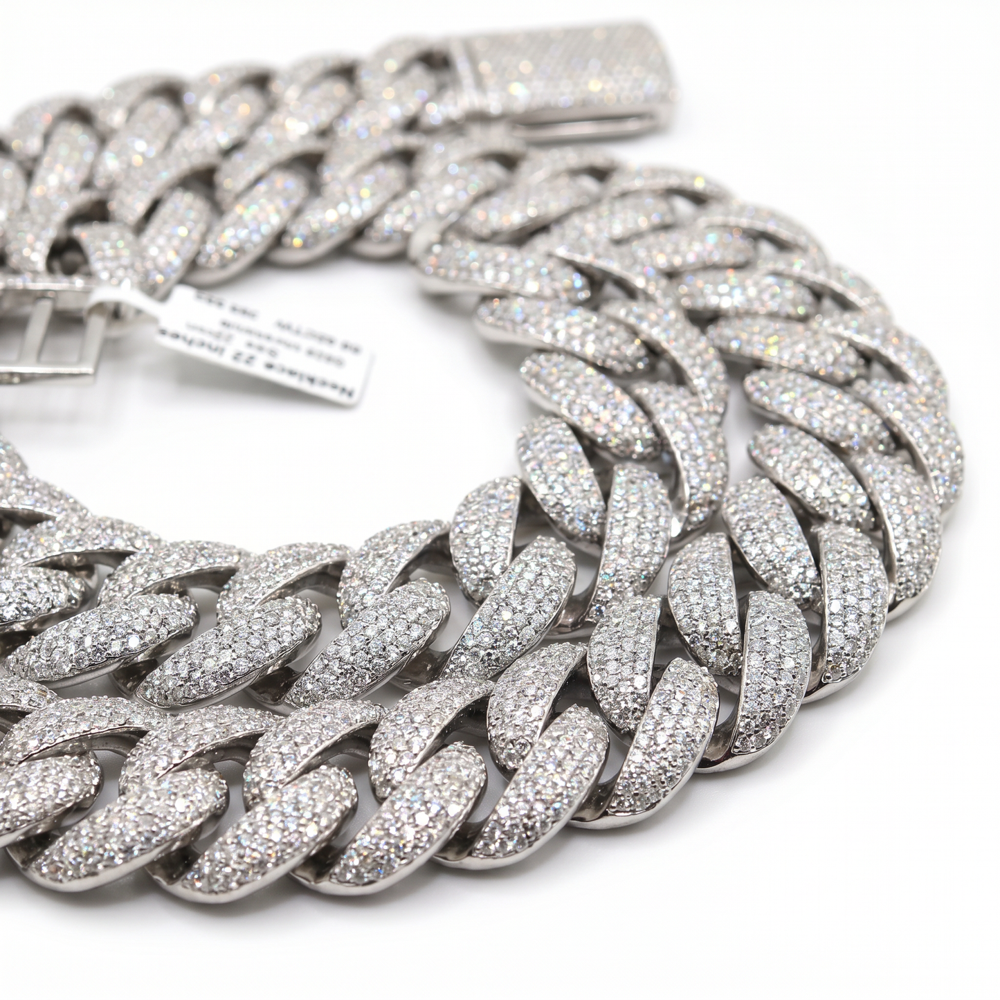 Tribeca Ice Cuban – Pavé Moissanite Necklace