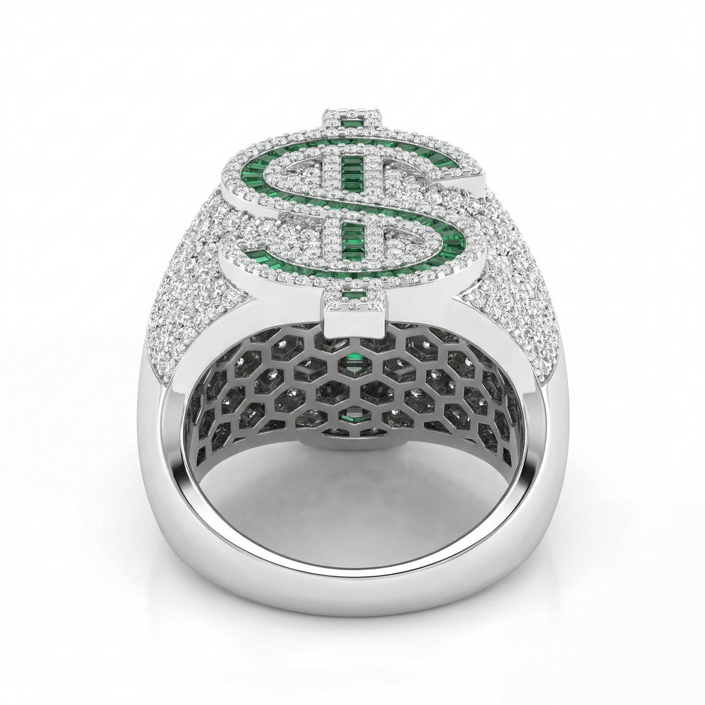 Emerald Dollar Ice Ring