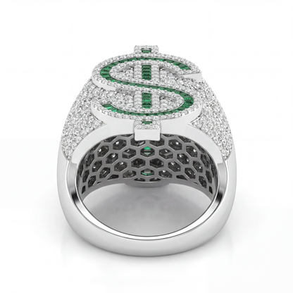 Emerald Dollar Ice Ring
