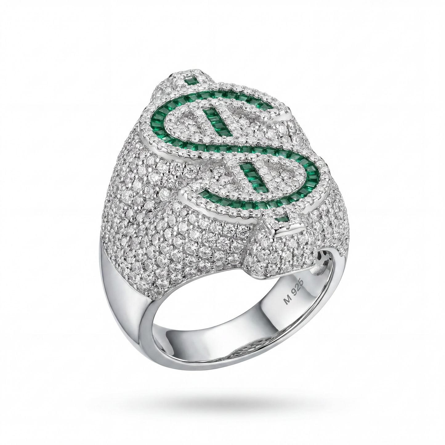 Emerald Dollar Ice Ring