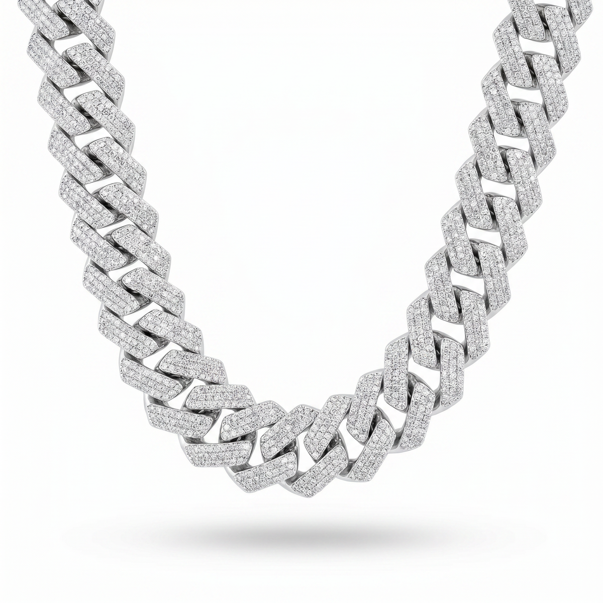 SoHo Ice Cuban Pavé Moissanite Necklace