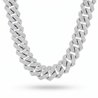 SoHo Ice Cuban Pavé Moissanite Necklace