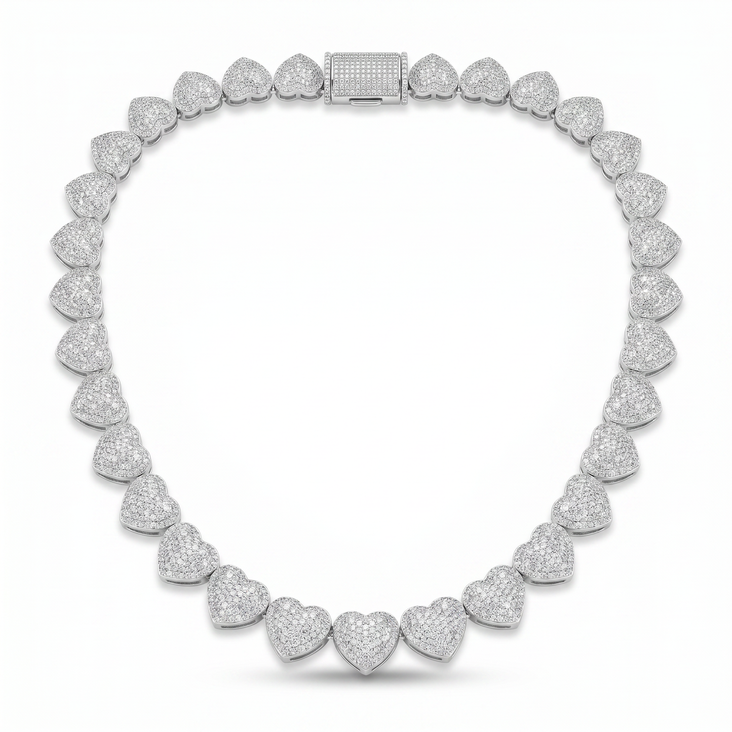 SoHo Love Ice Pavé Heart Statement Necklace