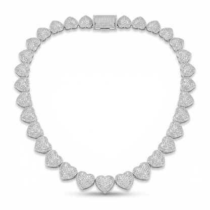 SoHo Love Ice Pavé Heart Statement Necklace