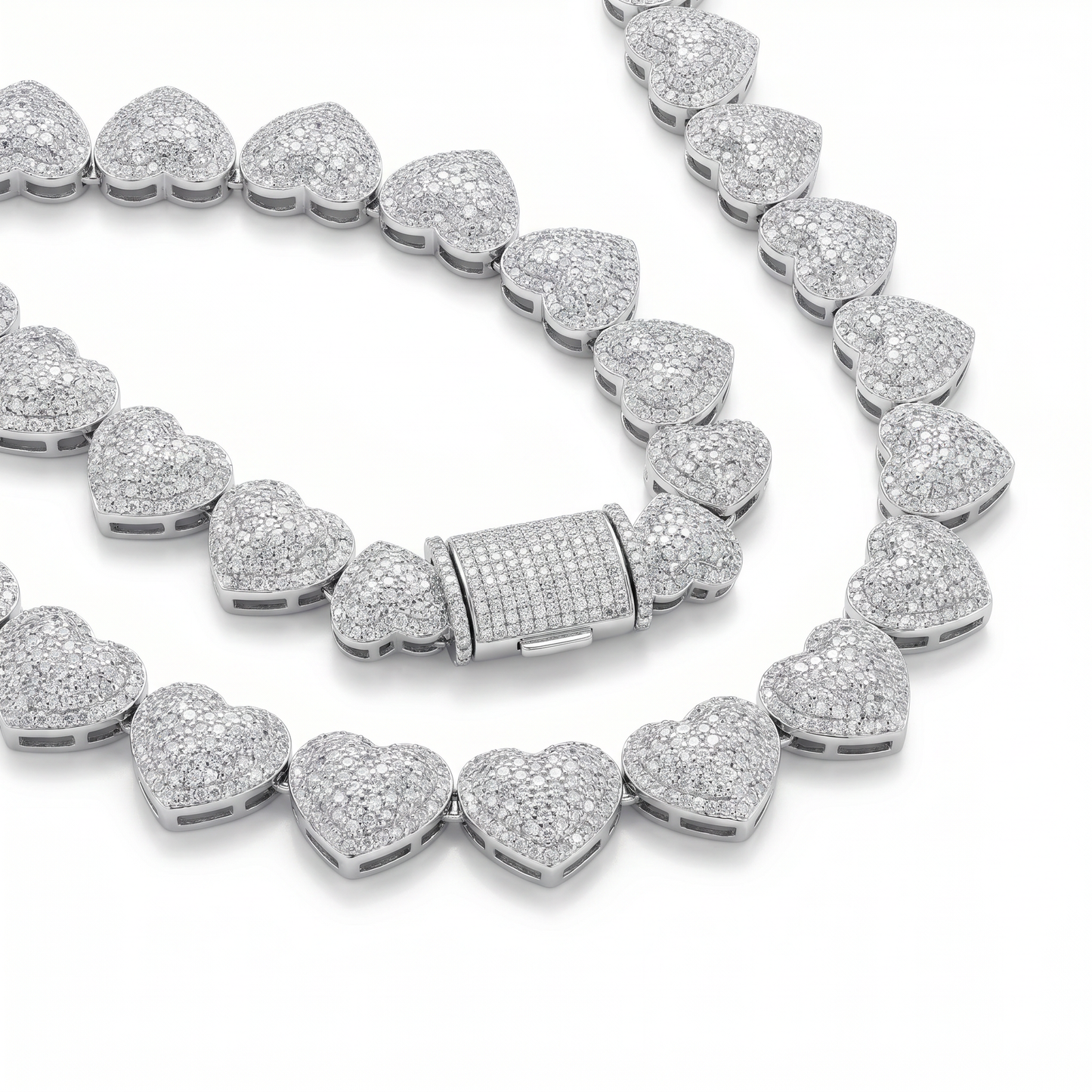 SoHo Love Ice Pavé Heart Statement Necklace
