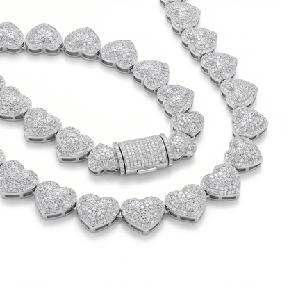 SoHo Love Ice Pavé Heart Statement Necklace