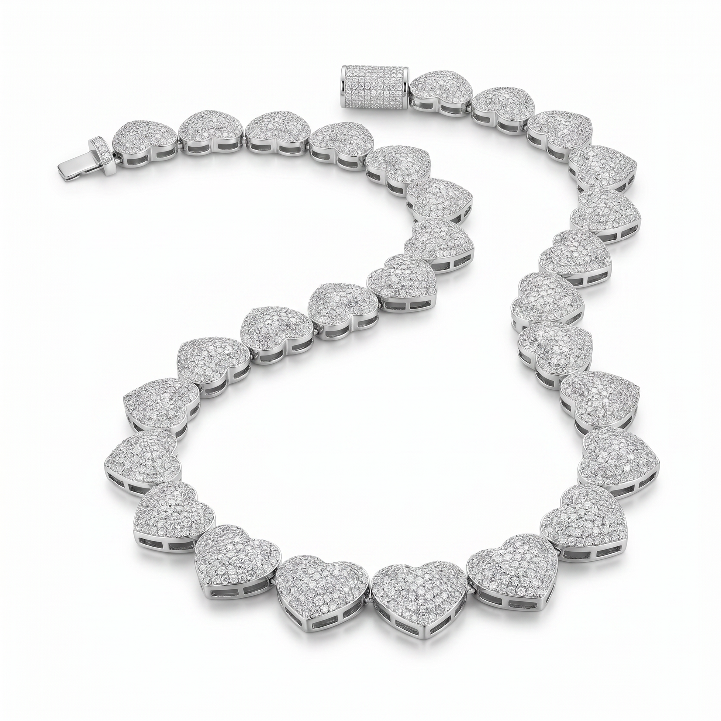 SoHo Love Ice Pavé Heart Statement Necklace