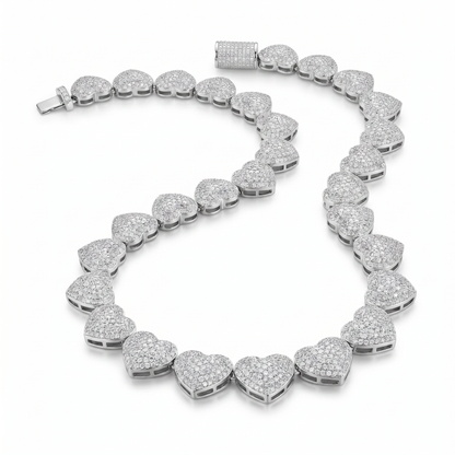 SoHo Love Ice Pavé Heart Statement Necklace