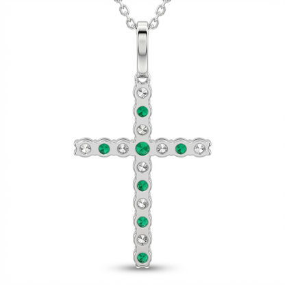 Manhattan Emerald Cross Pendant
