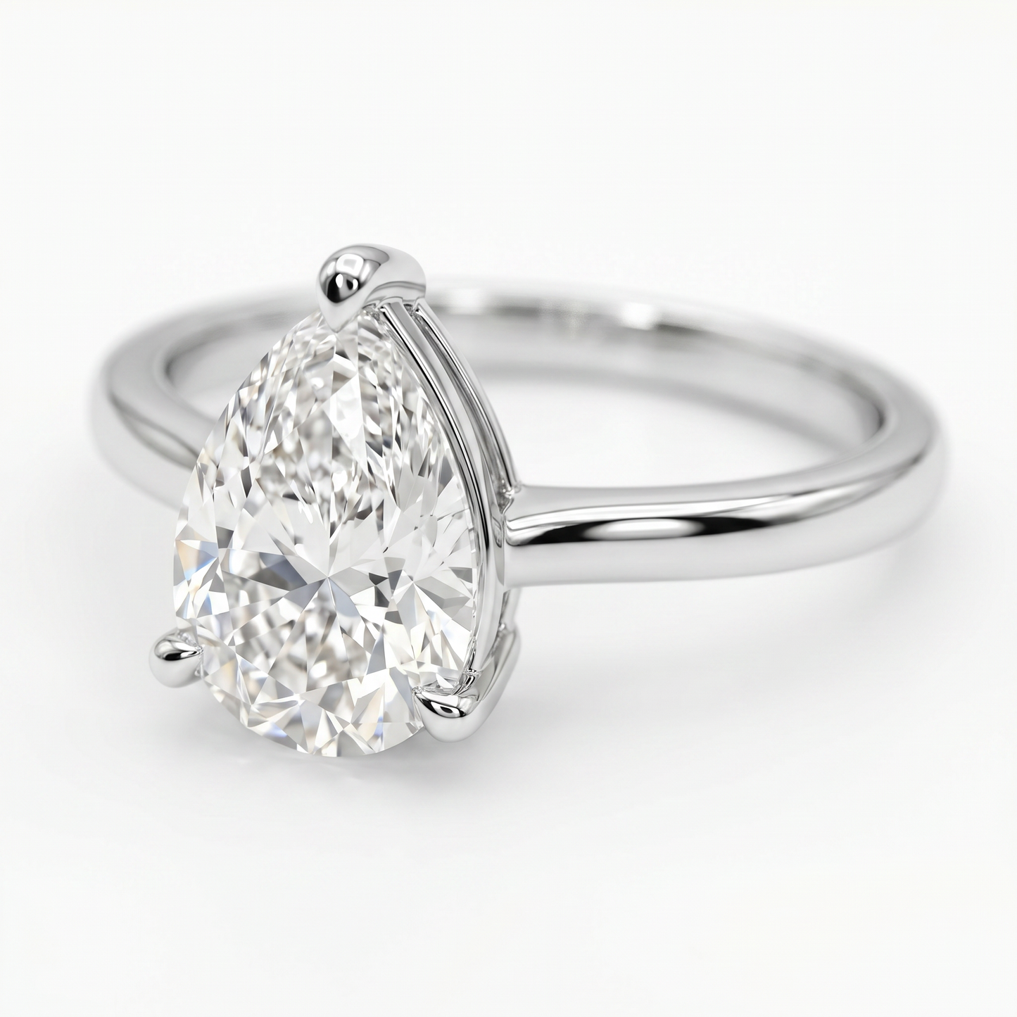 SoHo Pear Solitaire Ring