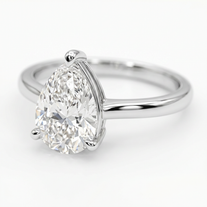 SoHo Pear Solitaire Ring