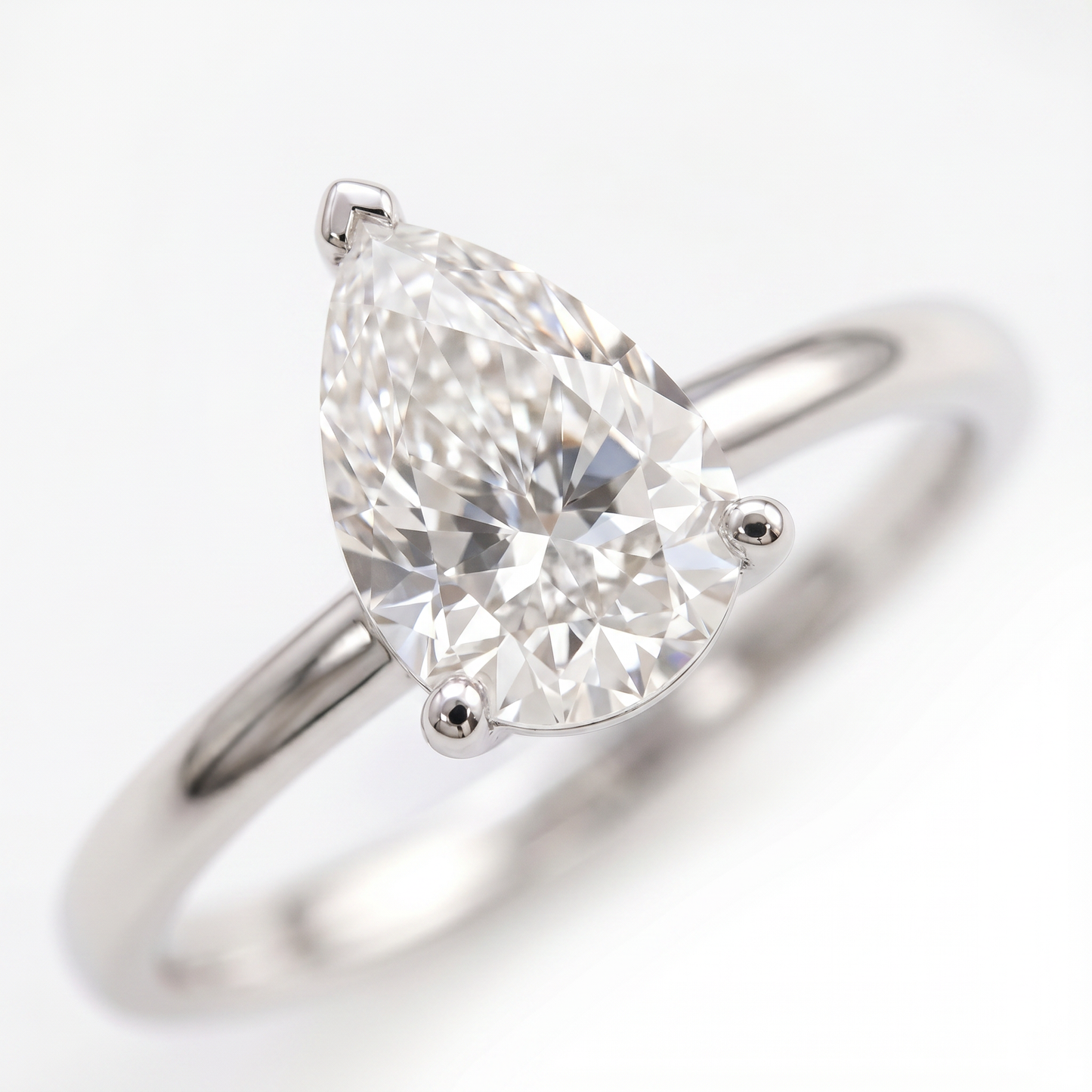 SoHo Pear Solitaire Ring