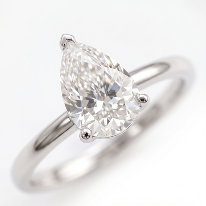 SoHo Pear Solitaire Ring