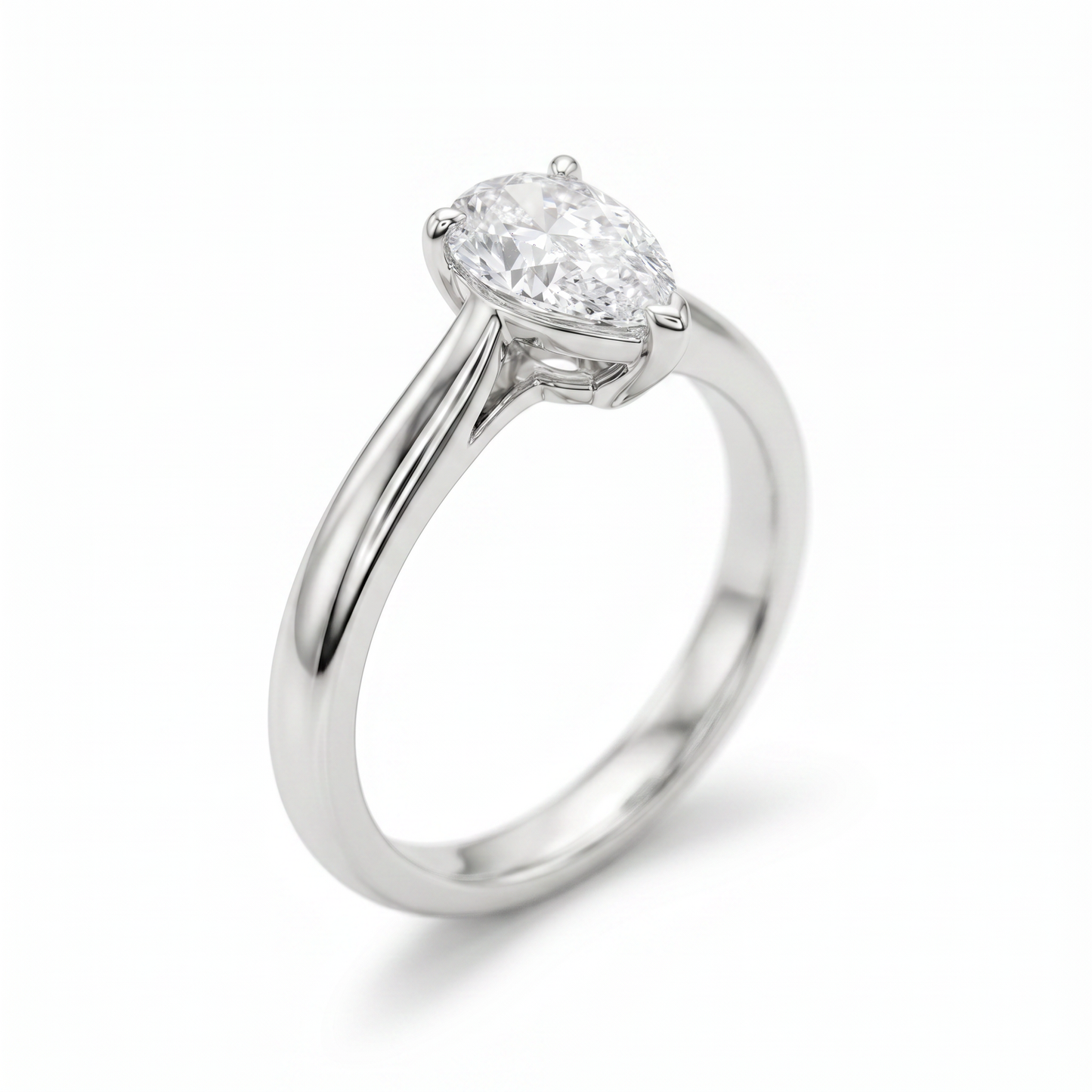 SoHo Pear Solitaire Ring