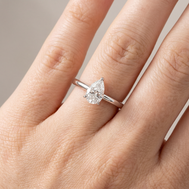 SoHo Pear Solitaire Ring