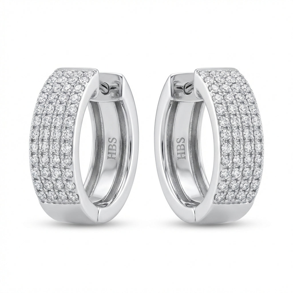 Tribeca Pavé Hoop Earrings