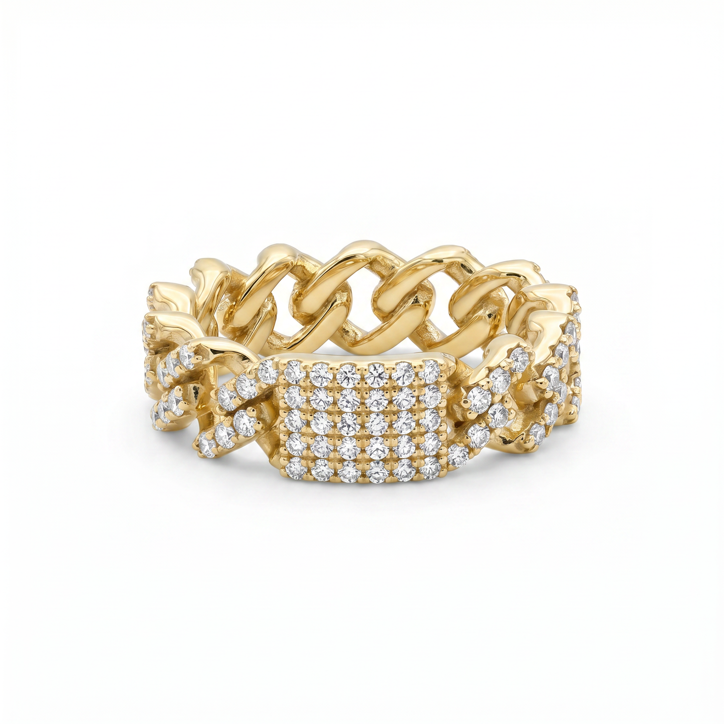 Bronx Cuban Link Pavé Ring