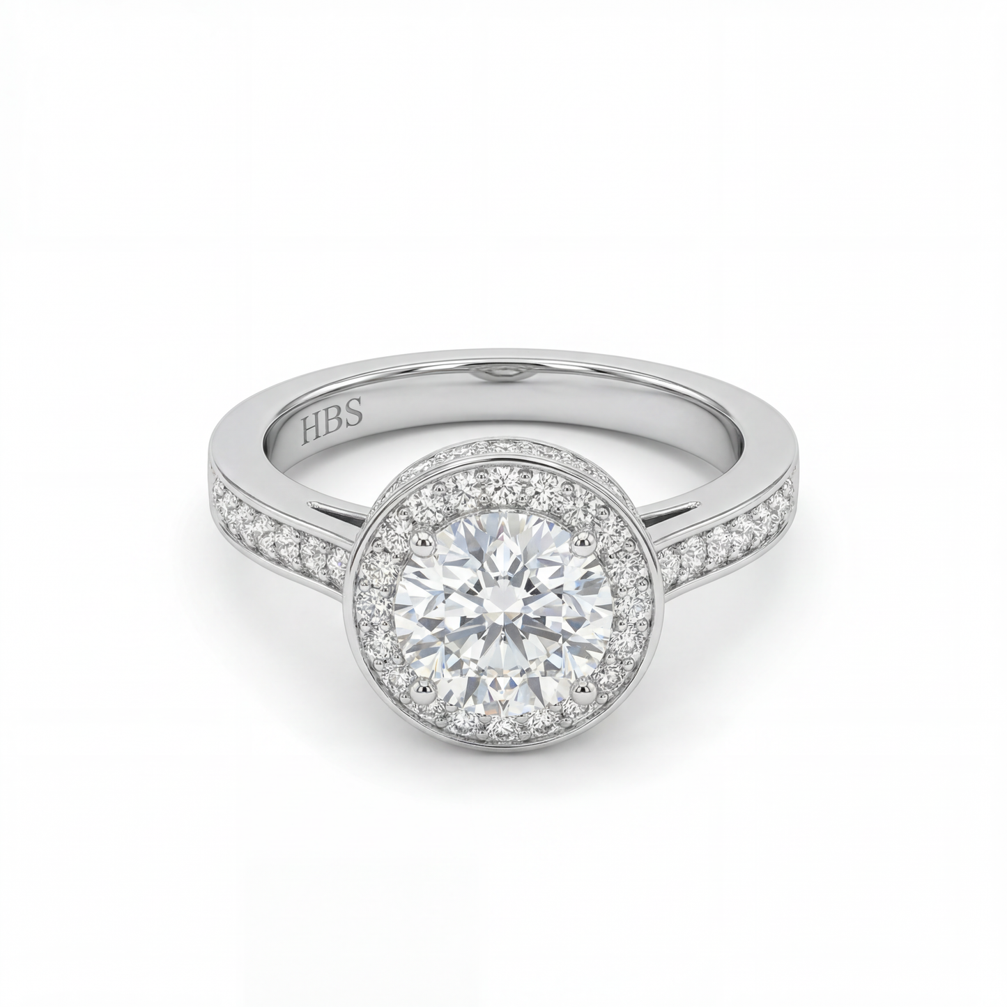 Fifth Ave Grand Halo Pavé Engagement Ring