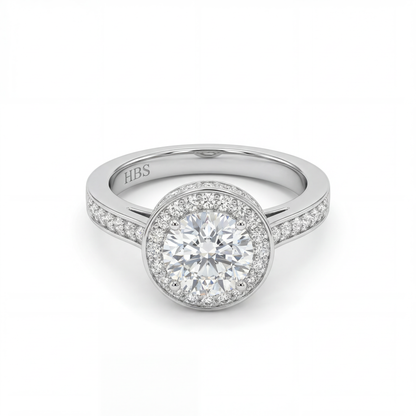 Fifth Ave Grand Halo Pavé Engagement Ring
