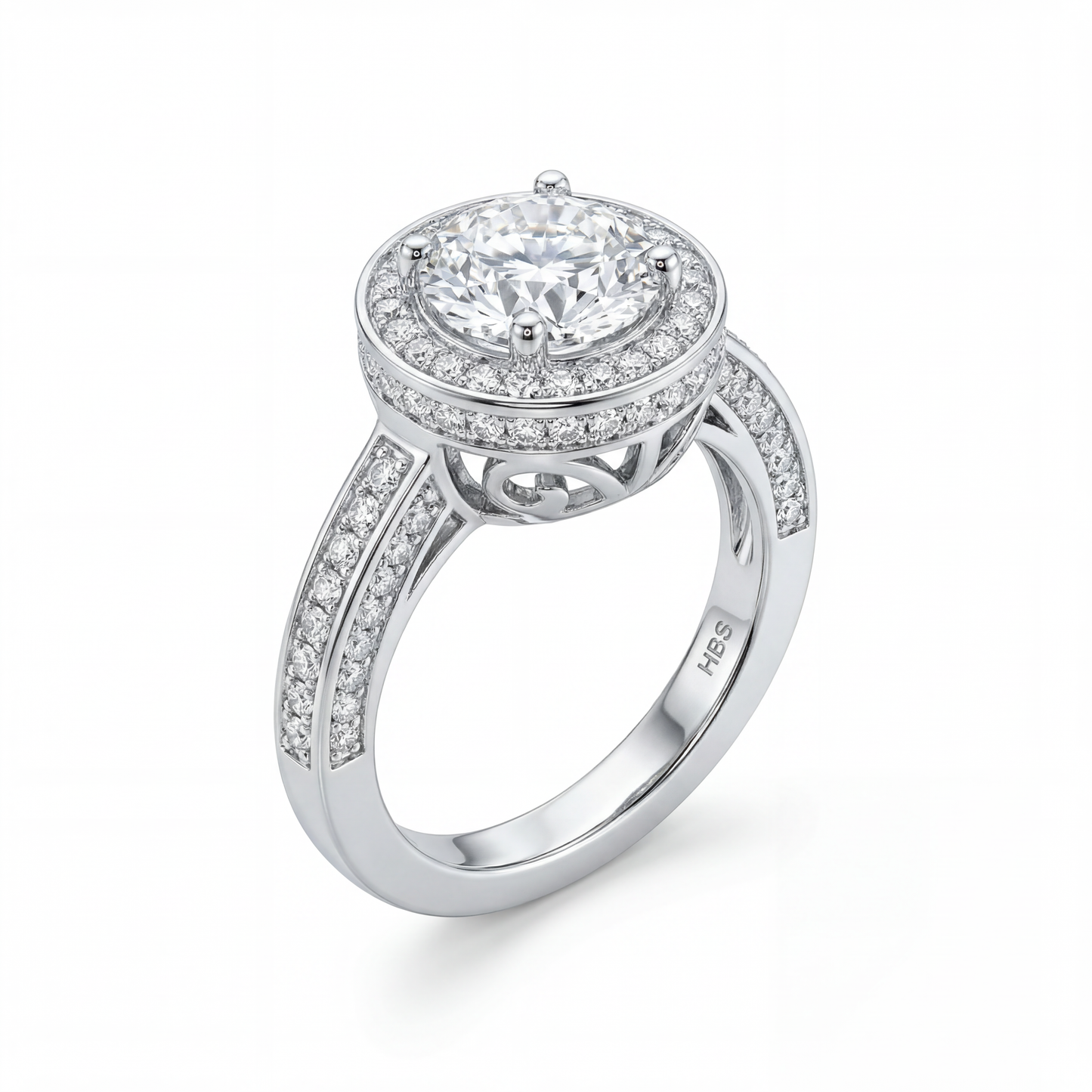 Fifth Ave Grand Halo Pavé Engagement Ring