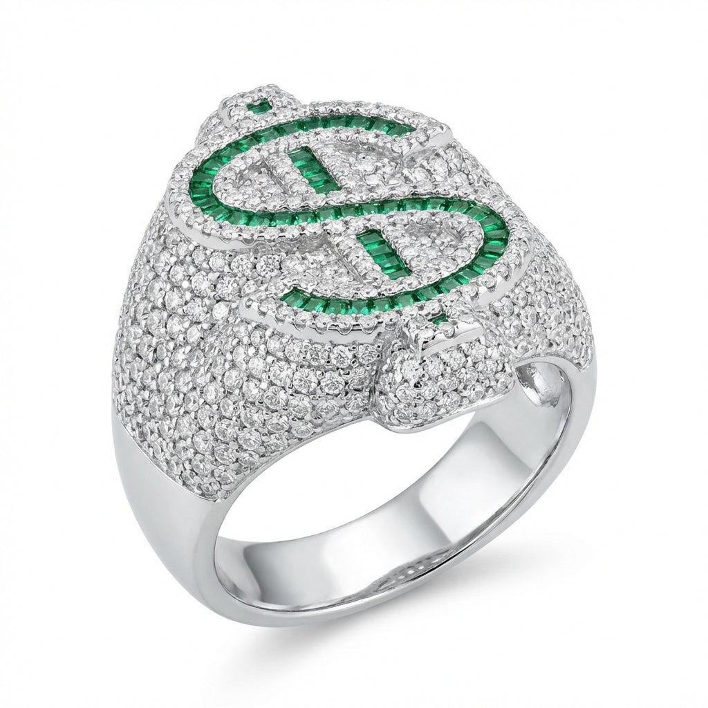 Emerald Dollar Ice Ring