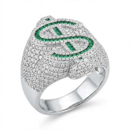 Emerald Dollar Ice Ring