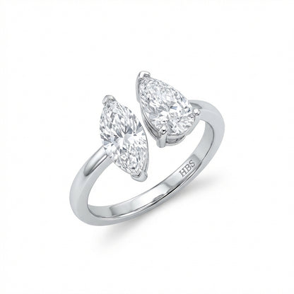 SoHo Dual Pear Statement Ring