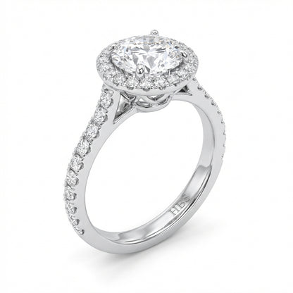 Fifth Ave Halo Pavé Engagement Ring