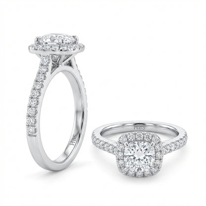 Fifth Ave Halo Pavé Engagement Ring