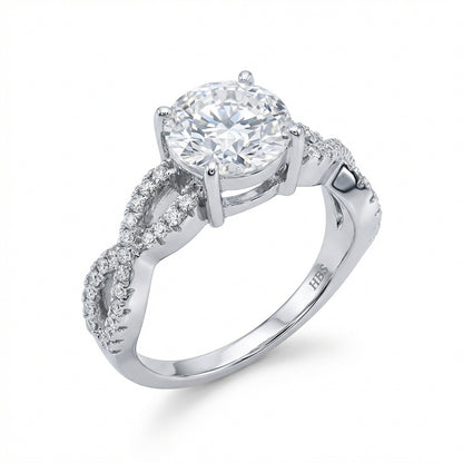 SoHo Flow Twisted Pavé Engagement Ring