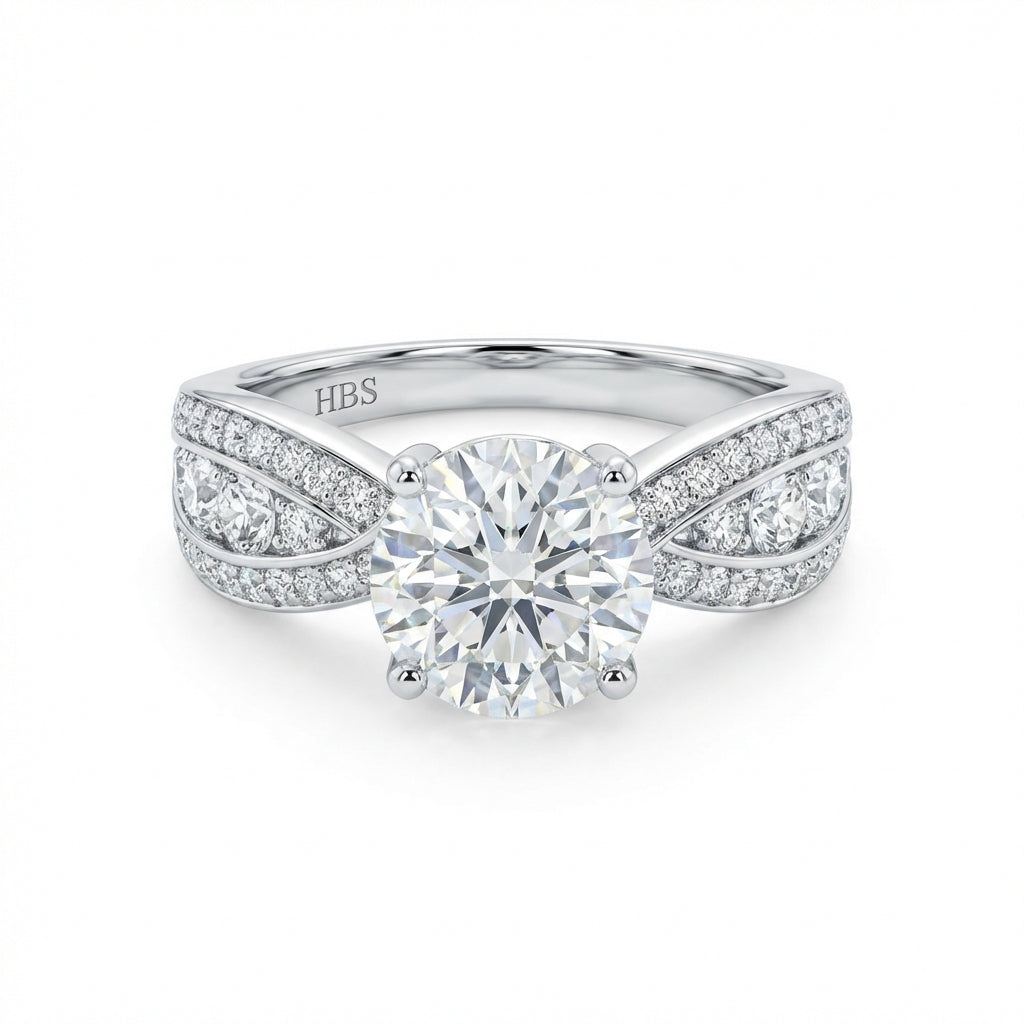 SoHo Flow Pavé Engagement Ring