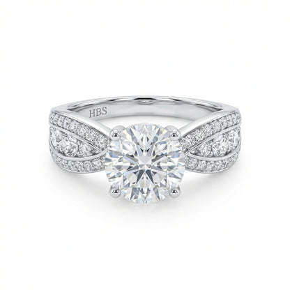 SoHo Flow Pavé Engagement Ring