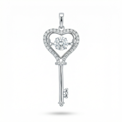 Fifth Ave Heart Key Pendant