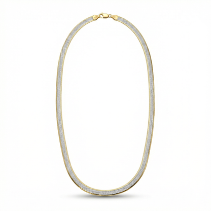 SoHo Two-Tone Herringbone Chain – 6.8mm