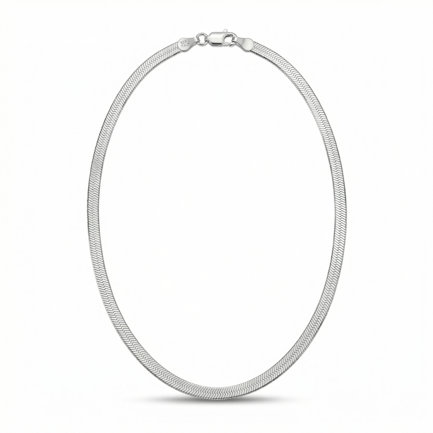 Tribeca Whte Herringbone Necklace