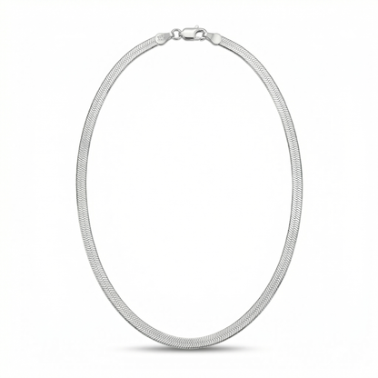 Tribeca Whte Herringbone Necklace