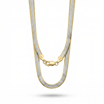 SoHo Two-Tone Herringbone Chain – 6.8mm