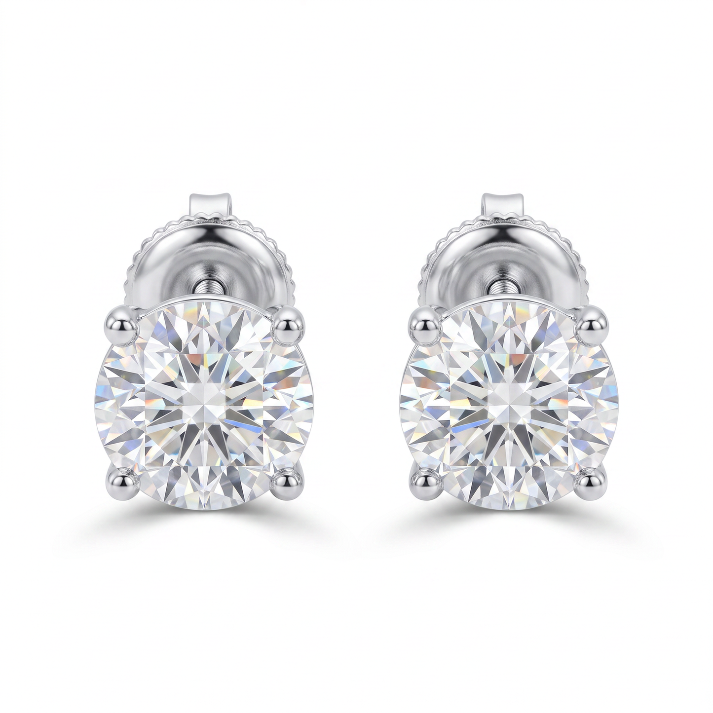 New York Solitaire Stud Earrings