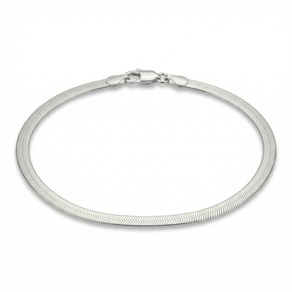 Tribeca Whte Herringbone Necklace